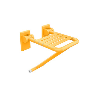 Folding Shower <b>Stool</b> Wall Mounted Stainless Steel <b>Plastic</b> Anti Slip 150 Kg Capacity Bathroom Safety Equipment - Product Image 1