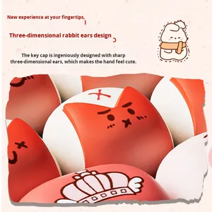 Akko Bunny pour kit de touches de clavier, thème clavier mécanique, 137 pièces, DIY, sublimation, ensemble complet, prise en charge multilingue, fabriqué en Chine - Product Image 6