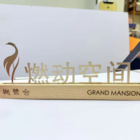 Plaque de porte de bureau de luxe personnalisée, panneau mural créatif pour identification et décoration de bureau d'entreprise