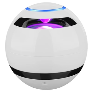 Vofull topu Led RGB Mini mikrofon ile süper bas taşınabilir kablosuz pil güçlendirilmiş hoparlör lamba beyaz - Product Image 2