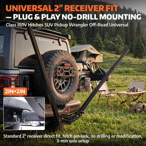 <span class=keywords><strong>Soporte</strong></span> de <span class=keywords><strong>hamaca</strong></span> resistente para enganche de remolque de 2 pulgadas, apto para Jeep, camioneta, camping y actividades al aire libre. - Product Image 2