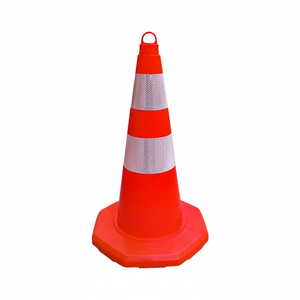 Cono de Tráfico Flexible y Elástico de PVC Fluorescente Naranja Ileri Trafik con Doble Cuello Reflectante Blanco, 60 cm, 1.8 kg, 12336 TK R2 - Product Image 2