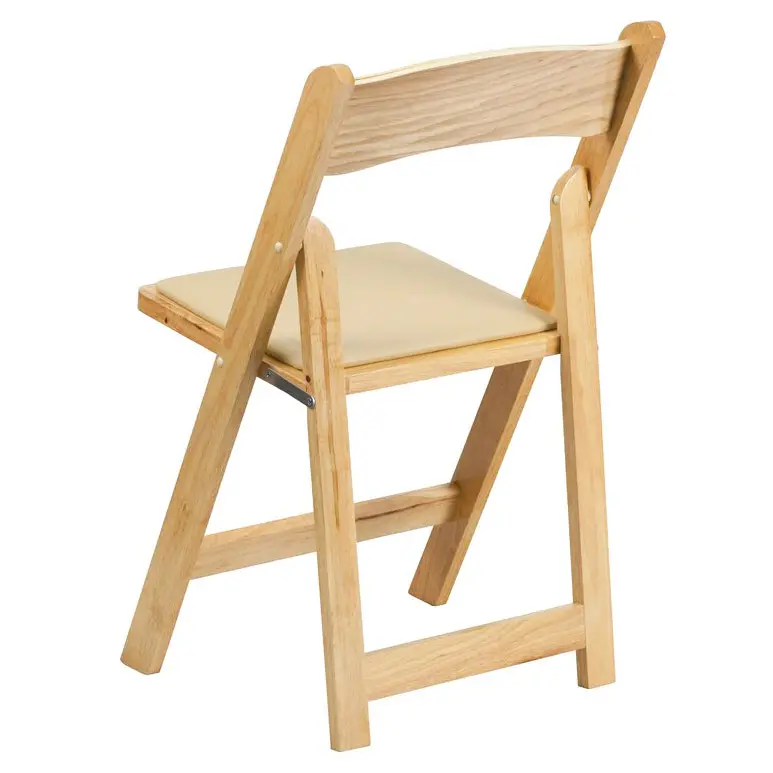 XINMOLL سعر الجملة حديقة الكراسي خشبية قابلة للطي الخشب الطبيعي مع منصات مقعد من الجلد الناعم