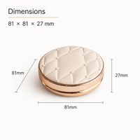 Étui Cosmétique Compact Matelassé Vide 13g Rose Doré avec Miroir et Plateau Intérieur en ABS PP, Couleurs Personnalisées OEM, Vente en Gros, Lotion Soin de la Peau