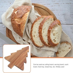 Wooden Christmas Tree <b>Tray</b> Acacia Solid Wood Irregular Shape Serving Plate For Home Dining And Hotel Use - Product Image 3