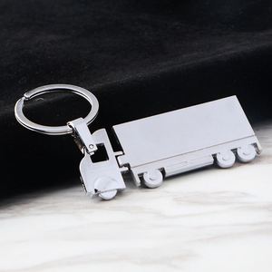<b>Custom</b> Logo Creative Truck Shape <b>Keychain</b> for Men's Waist Personalized Metal <b>Keychain</b> As a Gift Key Chain - Product Image 2