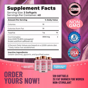 Brûleur de graisse de haute qualité pour femme avec acide linoléique en gélules molles Réduit la graisse viscérale, gélules molles pour modeler le ventre - Product Image 6