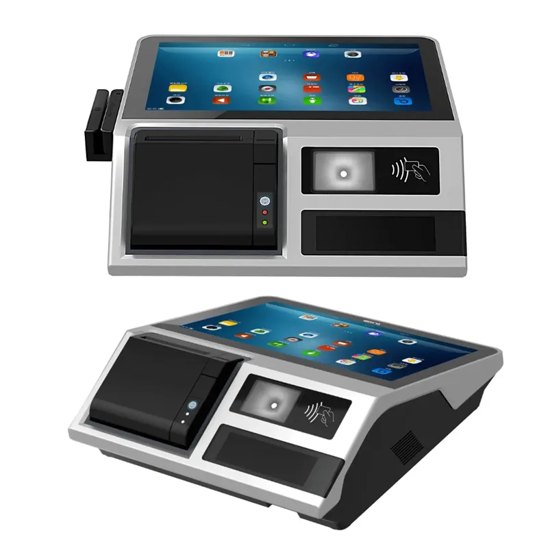 Màn hình cảm ứng đặt hàng hệ thống tiền mặt đăng ký máy cho cửa hàng bán lẻ Tablet Pos với máy in với pin tiền mặt đăng ký máy