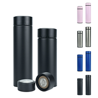 Thermos écologique à double paroi pour entreprise, 350 ml/500 ml, bouteille isotherme en acier inoxydable, gourde isotherme avec couvercle