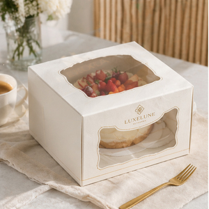 Scatole per Torte All'Ingrosso per Alimenti con Finestra Trasparente, Pieghevoli e Portatili, Ideali per Esposizione al Dettaglio in Pasticcerie - Product Image 3