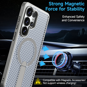 Étui de téléphone avec support de dissipation thermique pour Samsung S26 Ultra, coque magnétique antichoc pour Samsung Galaxy S26 S25 - Product Image 3