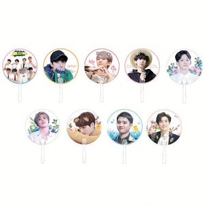Activities Customized Any Design Shape Custom Print Slogan Plastic Hand Fan Transparent Photocard for Concert