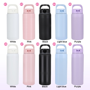 Gobelet personnalisé pour logo imprimé en 3D, 25 oz, pour boissons sportives, avec paille rabattable, violet, flacons isothermes portables, 18 oz, gobelet en acier inoxydable - Product Image 5