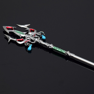 Jeu Switch <span class=keywords><strong>The</strong></span> Legend <span class=keywords><strong>of</strong></span> <span class=keywords><strong>Zelda</strong></span>: <span class=keywords><strong>Breath</strong></span> <span class=keywords><strong>of</strong></span> <span class=keywords><strong>the</strong></span> <span class=keywords><strong>Wild</strong></span>, mini jouets, épée, trident Lightscale, 22 cm, 34 g, artisanat en métal, décoration - Product Image 3