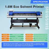 Imprimante éco-solvant 1.6m avec tête d'impression unique XP600 I3200 imprimante grand format multifonction pour étiquette en papier autocollant de bannière