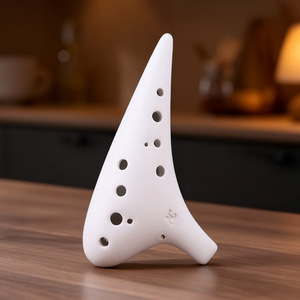 Ocarina portable en céramique à 12 trous, tonalité Alto AC, accordage professionnel, timbre riche, instrument de musique pour l'apprentissage - Product Image 3