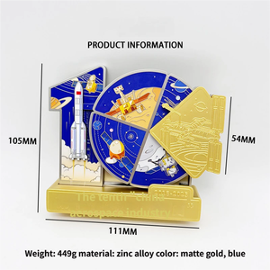 Medaglia Personalizzata Modello ANZ 183 in Lega di Zinco, Placcatura in Oro, Stampa UV, Impermeabile, per Patriotismo e Sport - Product Image 4