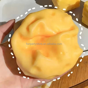 Jouet géant en forme de fromage à presser, taille extra large, jouet sensoriel souple à rebond lent, boule de décompression modelable en EVA et PU, jouet doux pour garçons et adultes - Product Image 3