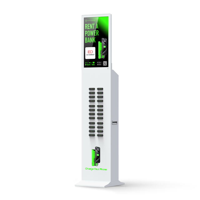 2025 New Rent Mobile Phone Power Bank 24 slots QR Code Scan Shared Battery Swapping Station Advertising Vending Machine Kiosk