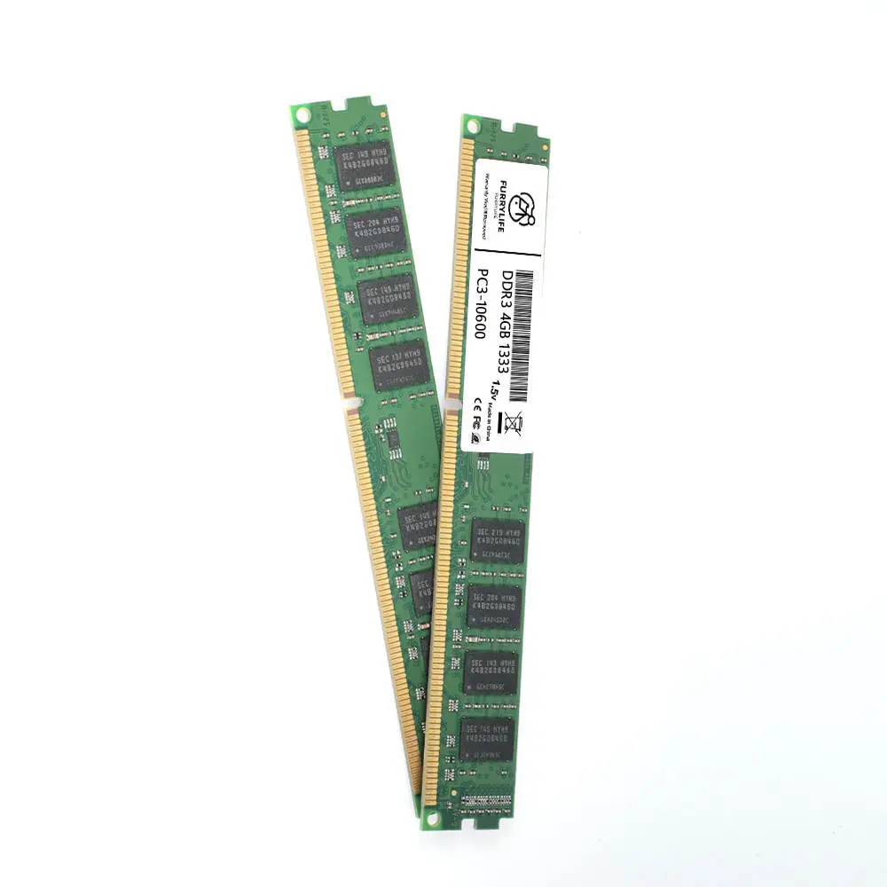 Furrylife OEM PC máy tính RAM thành phần DDR3 4GB 1333Mhz 1.5V Máy tính để bàn mờ cho máy tính để bàn RAM DDR