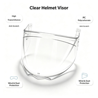 Visière transparente de remplacement pour casque de moto, pare-brise en polycarbonate