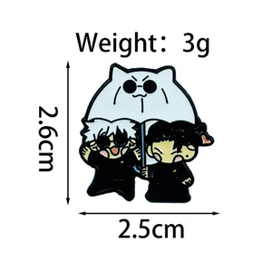 Porte-clés transfrontalier de dessin animé <span class=keywords><strong>japonais</strong></span> avec personnages de manga 'Jujutsu Kaisen', adorable badge en alliage de zinc - Product Image 4