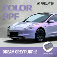 Film de protection de peinture (PPF) Prelatek, best-seller, prix usine, couleur gris-violet brillant, effet rêve, en TPU, pour voiture, film de protection de peinture à changement de couleur violet