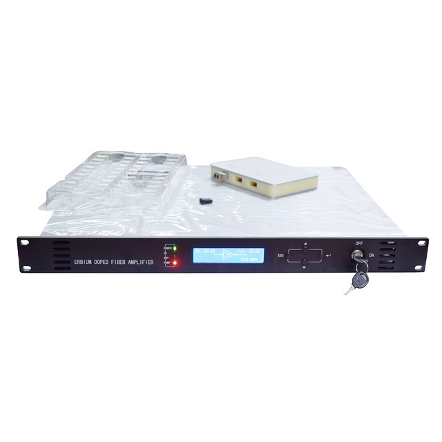 CATV 1550nm DWDM  Optical Amplifier EDFA/High out optical amplifier 15dB Gain , PA+BA