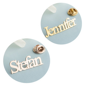 Pin de Insignia de Nombre de Metal Personalizado, Placa de Identificación, Broche de Etiqueta de Nombre Personalizado, Pin de Insignia de Etiqueta Única - Product Image 2