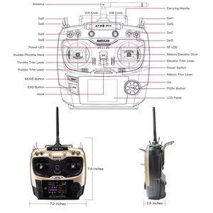 Radiolink AT9S Pro 핫 세일 저렴한 가격 하이 퀄리티 <span class=keywords><strong>2</strong></span>.4Ghz 10CH / 12CH 4km 제어 거리 원격 컨트롤러 여러 모델 - Product Image 5