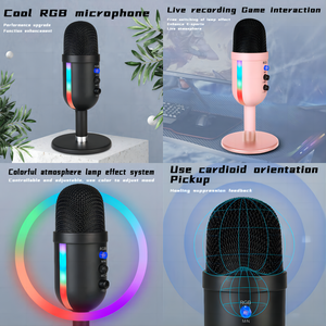 <span class=keywords><strong>Microfono</strong></span> da Gaming USB con Luci RGB e Supporto per PC, PS4, PS5, <span class=keywords><strong>Microfono</strong></span> a Condensatore con Funzione Mute e <span class=keywords><strong>Jack</strong></span> per <span class=keywords><strong>Cuffie</strong></span>, Cancellazione del Rumore - Product Image 4