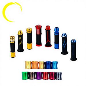 HCMOTORKU Nouvelle poignée de guidon de moto en aluminium et caoutchouc de 1 pouce (25 mm) pour Softail <span class=keywords><strong>Sportster</strong></span> XL 1200 883 XR VRSC Street Glide - Product Image 6