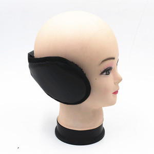 Couvre-oreilles en PU pour hommes, noirs, épais, chauds et protecteurs pour l'hiver, pour le cyclisme, à porter après application d'huile sur la peau - Product Image 2