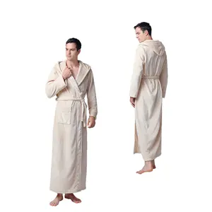 Sunhome Manufacturer Supplier Bathrobe Soft Warm Flannel Nightgown Winter Thick Long Men Pajamas