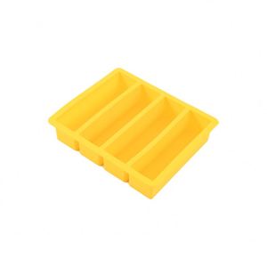 Moule à glaçons en silicone de qualité alimentaire, 4 compartiments, rectangulaire, pour boissons, cocktails, whisky - Product Image 2