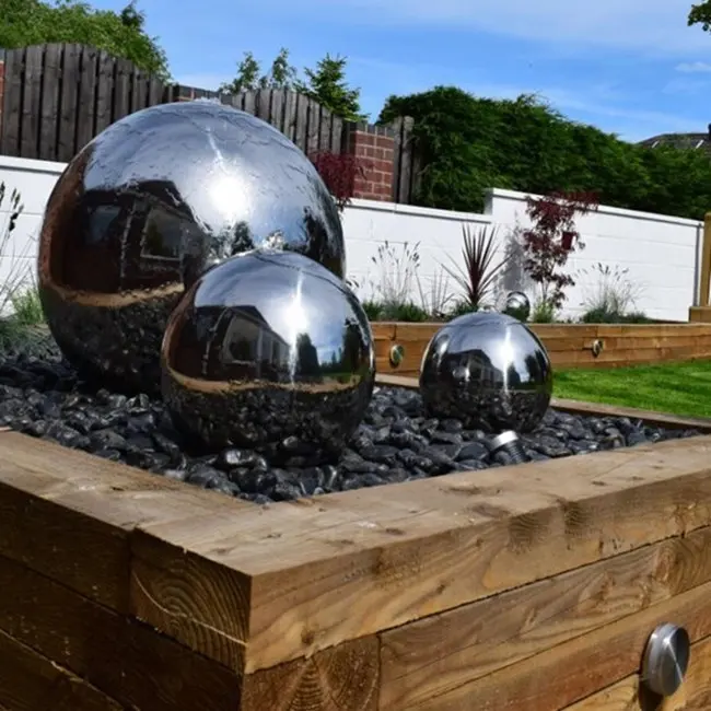 Outdoor Durable Garden Sculpture Metallkugel Edelstahl Brunnen Kugel