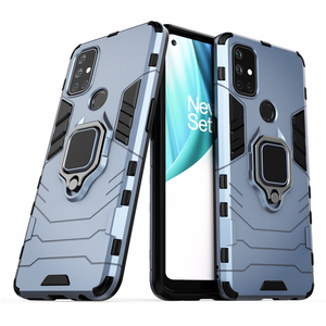 เคสสำหรับ OnePlus Nord <span class=keywords><strong>N10</strong></span> <span class=keywords><strong>5G</strong></span> ป้องกันการกระแทก พร้อมขาตั้งแบบวงแหวน วัสดุซิลิโคน + PC ฝาหลังโทรศัพท์สำหรับ One Plus NordN10 1+NordN10 Coque - Product Image 1