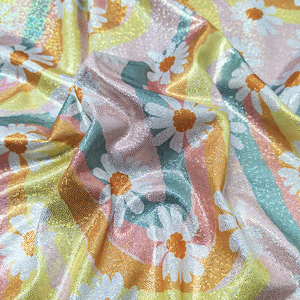 <span class=keywords><strong>Polyester</strong></span> Spandex In Kỹ Thuật Số Cầu Vồng Kim Loại Long Lanh Holographic Tùy Chỉnh In Vải Cho Dresses - Product Image 3
