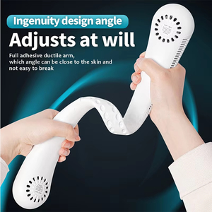 <span class=keywords><strong>Ventilateur</strong></span> <span class=keywords><strong>de</strong></span> cou portable, 3 modes <span class=keywords><strong>de</strong></span> vitesse, réglable, extensible, souffle d'air pour le refroidissement, mains libres, rechargeable 4000mAh - Product Image 3