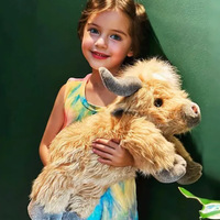 Nouvelle Peluche Vache Jaune de Haute Qualité en Position Allongée, Série pour Coussins Décoratifs, Remplie d'un Coussin Chauffant Micro-ondable