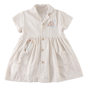 Set Camicia Estiva in Viscosa e Lino per Bambini, Nuovi Vestiti per Ragazzi, Abito a Maniche Corte Stile Coreano per Bambine, Coordinato Fratello-Sorella - Product Image 5