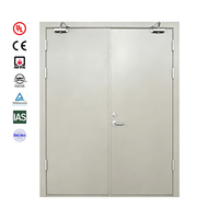 Puerta Cortafuego de Acero CAN/ULC con Recubrimiento en Polvo y Cierrapuertas Automático para Escaleras y Salidas de Emergencia, Resistente al Fuego por 180 Minutos