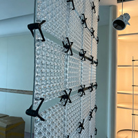 Nouveauté : Carreaux de verre décoratifs géométriques à motif quadrillé, finition miroir, pour murs décoratifs commerciaux