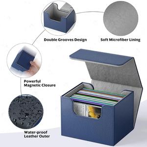 Caja de Almacenamiento Torson 140+ de Cuero PU para Cartas Coleccionables de Magic <span class=keywords><strong>The</strong></span> Gathering, Estuche de Mazo Portátil para Juego de Cartas TCG - Product Image 3
