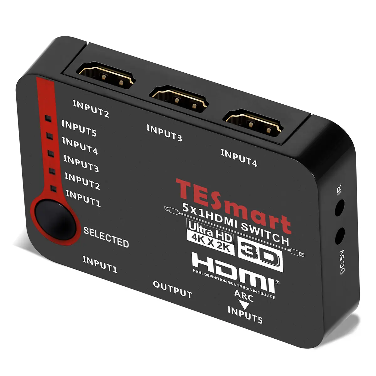 TESmart Mini HDMI Switcher With IR Up To 5 Ultra HD 4K30Hz Support ARC Hdmi Switcher