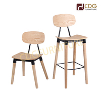 Usine En Gros Design De Mode En Bois Siège En Bois Jambes En Métal Empilable À Manger Bistro Chaise de Café