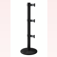 Garde-corps impression triple ceinture Message aéroport contrôle de la foule pôle barrières de sécurité 3 couches support de ceinture