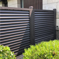 Prix d'usine, clôture en aluminium à lattes horizontales de haute qualité, personnalisée, pour la protection de la vie privée, panneau de clôture en aluminium à lamelles
