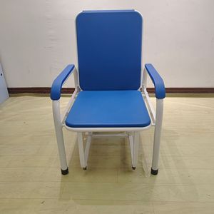 Silla de apoyo médica Ke Ming, silla plegable reclinable para hospital, hogar u oficina, de uso individual, con estructura metálica, color azul. - Product Image 1