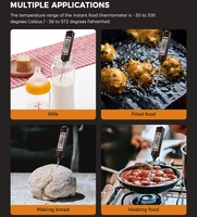 Termometer Dapur Digital Portabel TP101 Kami Sendiri, Probe Oven Daging, Termometer BBQ Elektrik, Termometer Rumah Tangga